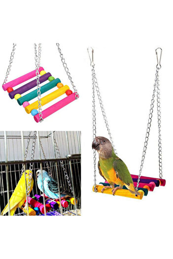 Choice 1pc Colorful Hanging Hammock Swing Toys for Pet Birds Perfect for Parrots Parakeets Budgies and C...