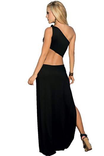 Ecenaz B100916 Long Dress with Deep Yırbrfaç