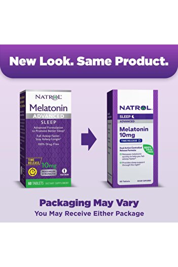 Natrol Sleep Advanced Melatonin Time Release Tablets, Nighttime Sleep Aid, 10mg, 60 Count