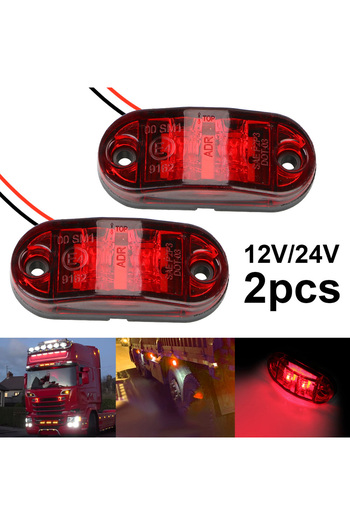 AINYSZIN 12V 24V Trailer Truck Position Clearance Lights LED Side Marker Lamp Taillight Turn Signal Brake ...