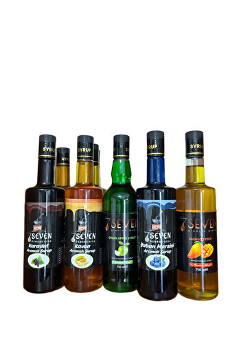 SEVEN7 Mango Aromalı Kokteyl ve Kahve Şurubu 750ml Cam