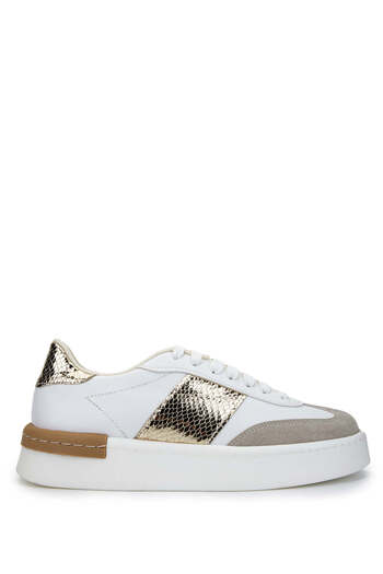 Tamer Tanca Women's Leather White Sneakers & Sports Shoes