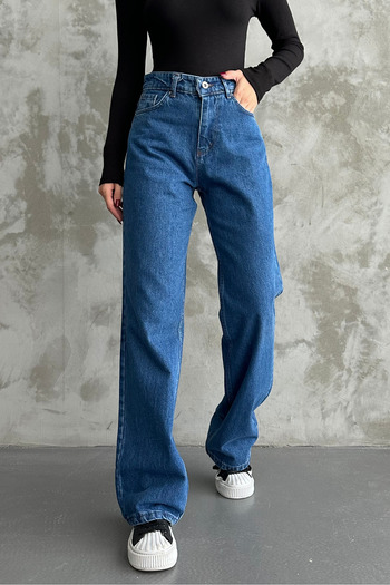 macharel jeans Blugi de damă cu talie înaltă Pantaloni Palazzo