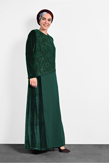 Alvina 20021 Model Laced Chiffon Dress
