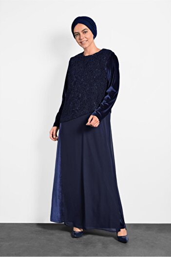 Alvina 20021 Model Laced Chiffon Dress