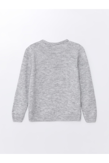 LC Waikiki Crew Neck Embroidered Long Sleeve Girl's Knitwear Sweater