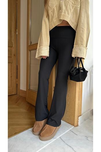 Askı Nişantaşı Black Spanish Leg Tights