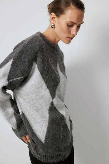 Touché Privé Diamond Patterned Knitwear Sweater