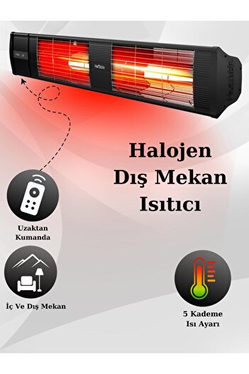 HOTTABLE Supreme Plus 3000 Watt U.kumandalı Cafe Restoran Balko Bahçe Infrared Dış Mekan Isıtıcı