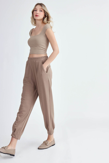 Vitrin Modal Fabric Pleated Trousers