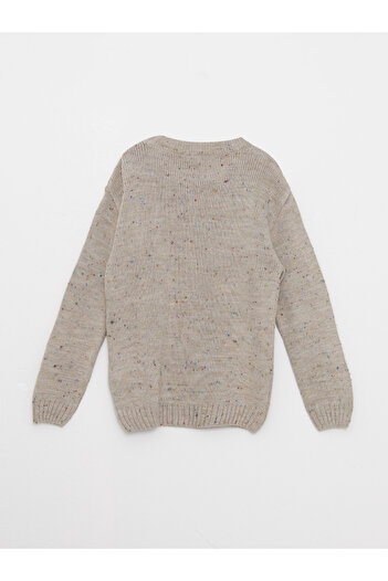 LC Waikiki Crew Neck Patterned Long Sleeve Boy's Knitwear Sweater