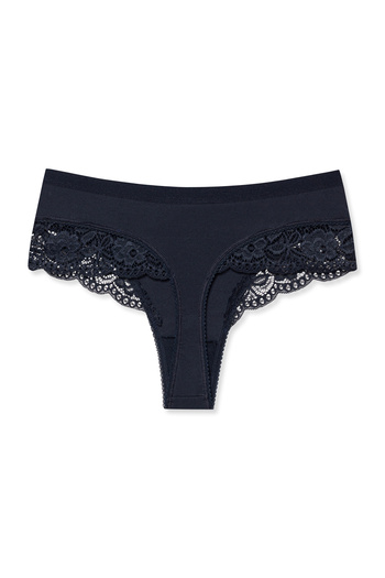 HNX Chiloți tanga de damă din dantelă cu talie elastică interlock