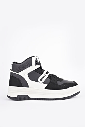 Freemax Kadın Anatomik Garantili  Hafif Esnek Rahat Sneaker Spor Basket Ayakkabı Siyah Beyaz