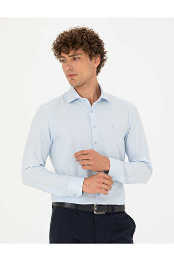 Pierre Cardin Açık Mavi Slim Fit Uzun Kollu Gömlek 50275517-VR003