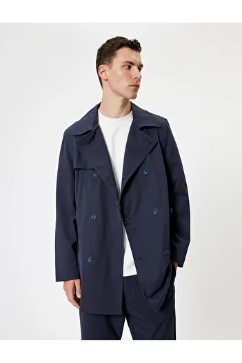 Koton Slim Fit Trenchcoat aus Baumwollmischung – Gürteldetail