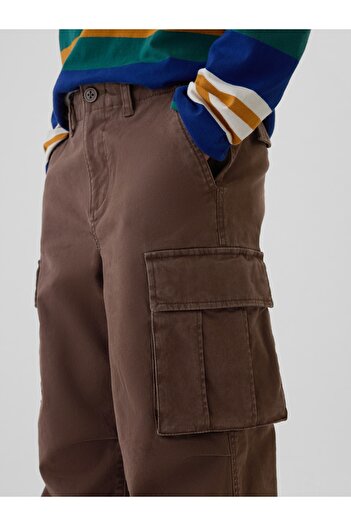 GAP Erkek Çocuk Kahverengi Baggy Kargo Pantolon