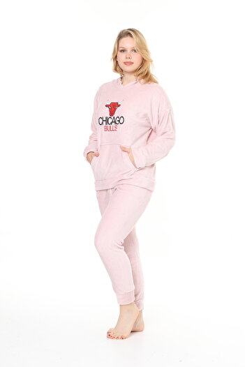mervemoda SİYAH WELSOFT KUMAŞ EŞOFMAN TAKIM