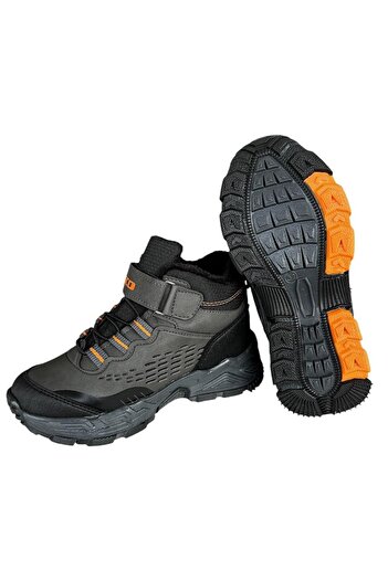 Liger Cırtlı İçi Yünlü Soğuk Geçirmez Outdoor Günlük Çocuk Bot FÜME - TURUNCU