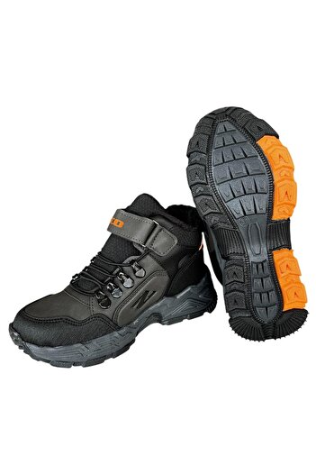 Liger Cırtlı İçi Yünlü Soğuk Geçirmez Outdoor Günlük Çocuk Bot FÜME - TURUNCU