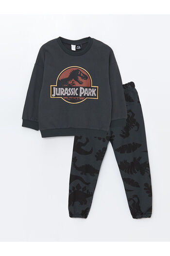 LC Waikiki Σετ φόρμας LCW Baby Boys - Crew Neck, Jurassic Park Printed