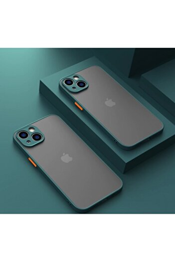 Fibaks Apple iPhone 13 Compatible Case Matte Transparent Cover with Camera Protection Colorful Keys