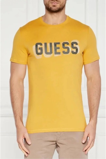 Guess Ανδρικό κίτρινο μπλουζάκι SS CN LOGO TEE M4YI15I3Z14-G2E0