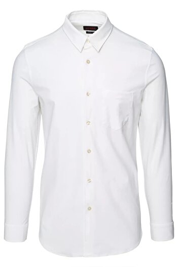 Guess LS SUNSET TECH SHIRT Erkek Beyaz Gömlek M3YH34WFKM0-G011