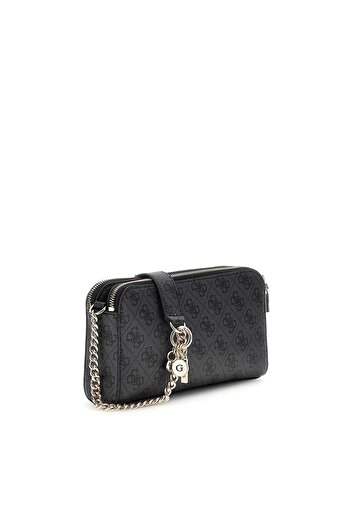 Guess Eco Erica Status Cro Women's Anthracite Crossbody Bag Hwesg951012-Clo