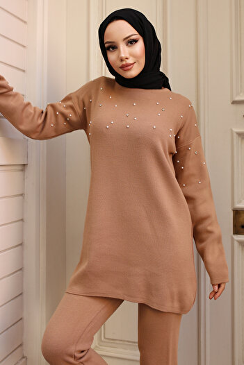 benguen Mink Knitwear Set - 6205 with Stone Detail