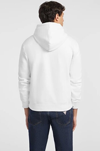 Guess Τζιν GJ HOOD SLIM MINI TR Ανδρικό λευκό φούτερ M4YQ22K9V31-G011