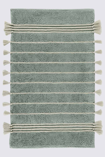 Ecocotton Karnella Green 100% Organic Cotton Bath Mat 60 X 100 cm