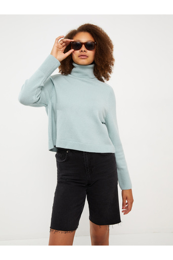 LC Waikiki Turtleneck Plain Long Sleeve Women's Knitwear Sweater