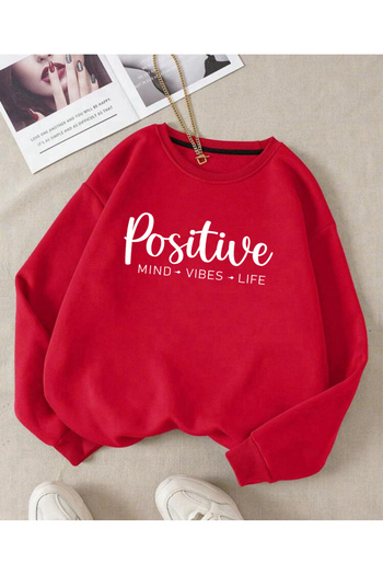 FAVORİST Φούτερ Positive Printed Crew Neck (SOFT).