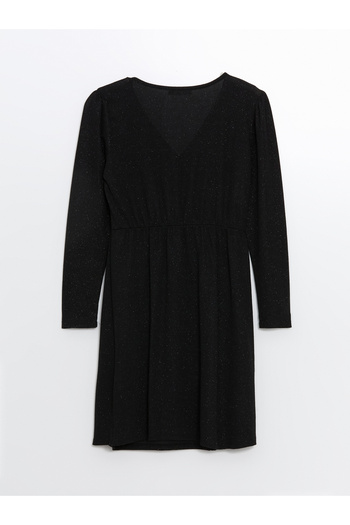 LC Waikiki Double Breasted Collar Patterned Women's Dress