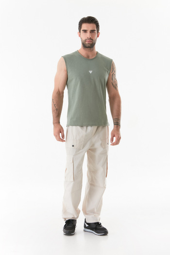 Fulla Moda Elastic Waist and Cargo Pocket Pants
