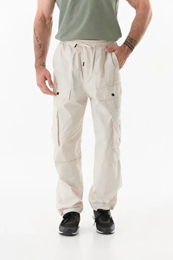 Fulla Moda Elastic Waist and Cargo Pocket Pants