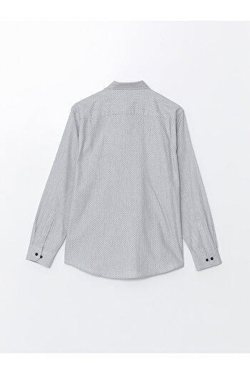 LC Waikiki Regular Fit Long Sleeve Patterned Poplin Men's Shirt