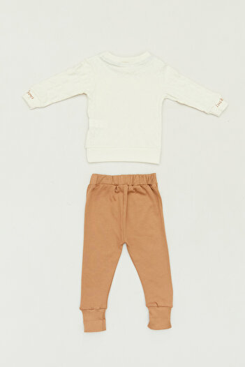 Fulla Moda Boy - Text Printed Crew Neck Set