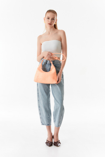 Fulla Moda Faux Leather Zipper Bag
