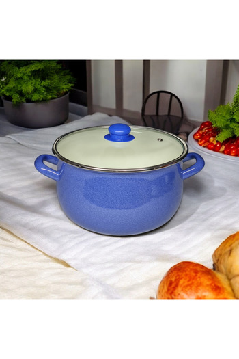 qussine 5.5 Liter Blue Roast Yogurt Pot - 24 cm Casserole Model