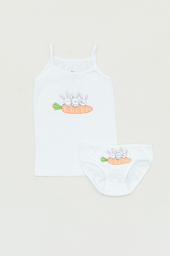 Fulla Moda Rabbit Printed Set for Girl