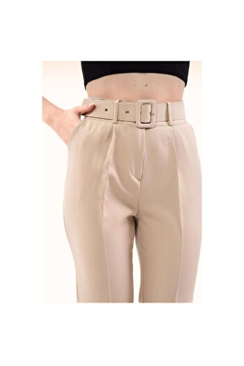 Asia Asia Belt High Waist Large Size Fabric Pants
