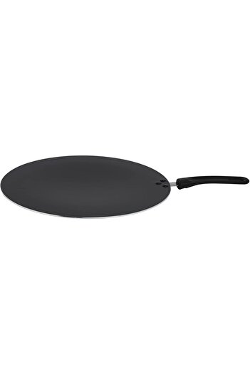 Trust Pro Non Stick Flat Pan Cookware with 2 Layered Aluminium Coating, 32 cm, Brown