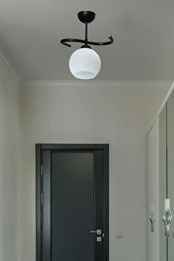 Modavize Fuji Living Room Black and White Glass Single Chandelier - Kitchen Bedroom Hall