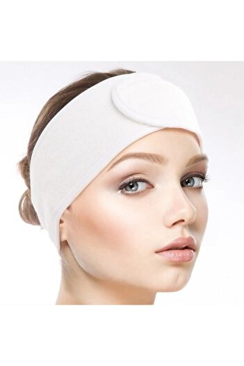 SB SizinBazar Adhesive White Spa Sports Yoga Skin Care Towel Hair Band Headband