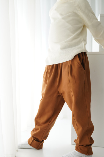 Catz Kids 2'li Paket %100 Pamuk Gabardin Carrot Pantolon ( Kahve&Siyah )