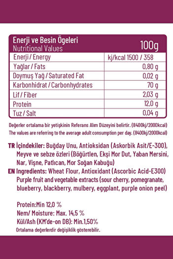 NORA UN Mor Un 1 Kg 5 Adet (vegan)