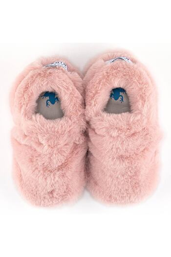 HOPFRÖG Pink Furry Baby Girl Booties