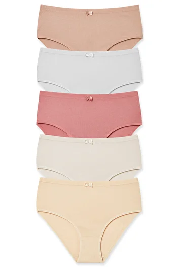 HNX 5-Piece Camisole High Waist Large Size Women's Panties