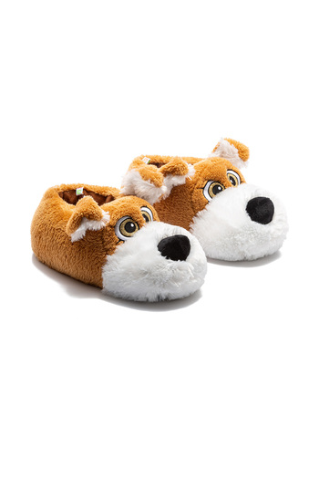 Twigy Lulu Women - Waiter Size Brown Animal Slippers 36/41